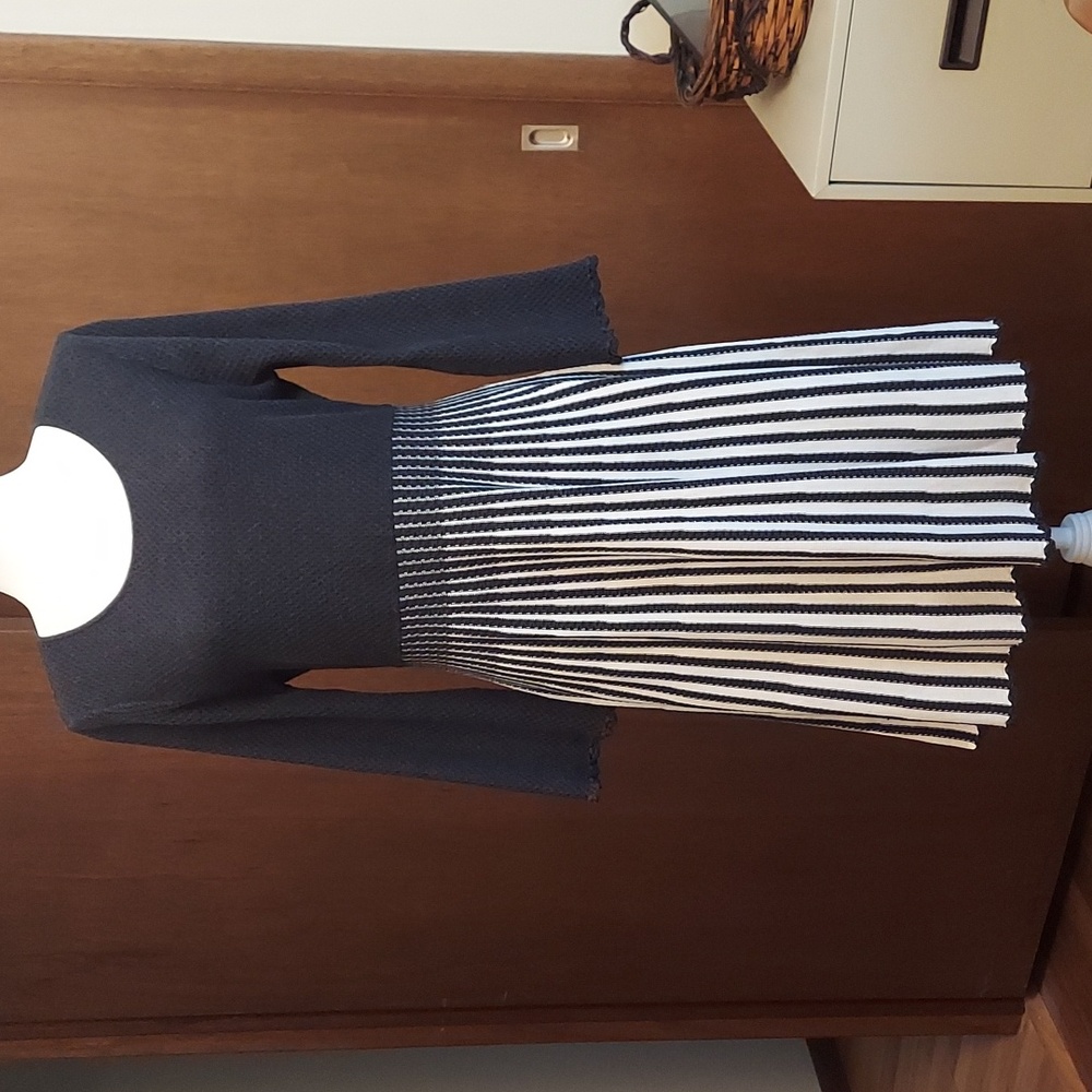 Calvin Klein Ombre solid to stripe dress